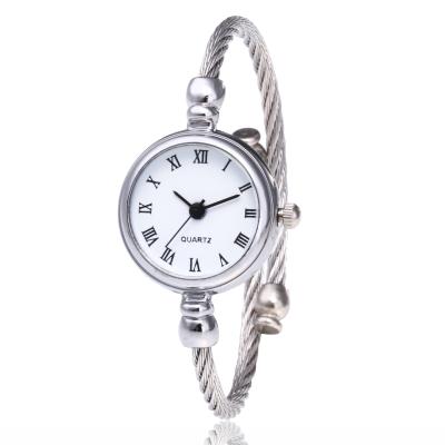 China Korean Simple Watch Wild Cool Open Silver Bracelet Style Waterproof Decorative Watch Student Small Retro for sale