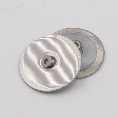 China Modern Glass To Wall Round Stainless Steel Bathroom Flange Shower Door Glass Flange for sale