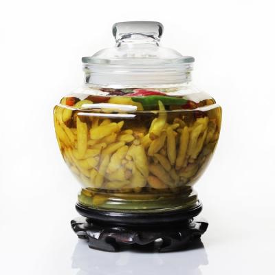 China High Quality Octagonal Kitchen Storage Spice Candy Container Food Glass Jar Qiality With Lid for sale