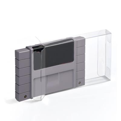 China Replace Custom Clear Plastic Box Protectors Case Sleeves For SNES Games Cartridge Card Storage Case Box for sale