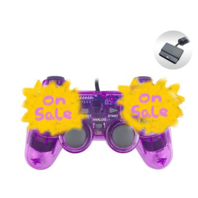 China Touch Buttons Transparent Cable Controller Gamepad Joystick Gaming For PS2 For Play Station 2 Controller for sale