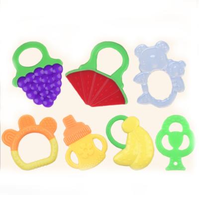 China BPA Free Baby Boy Silicone Fruit Massage Ring Gums Teething Chew Toy Teether Gift BPA Free Soothe Sore Gums Toys for sale