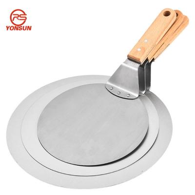 China Viable 3 Size Stainless Steel Pizza Turner Spatula Set Baking Pastry Baking Tools Cake Shovel Transfer Cake Tray Lifter for sale