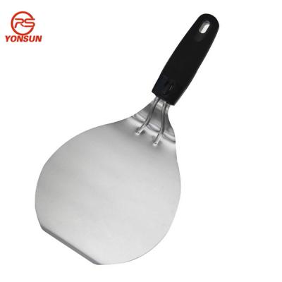 China New Viable Pastry Turner Spatula Lifter Peel Shovel Stainless Steel Pizza Cake Transfer Tray Paddle With TPR Handle for sale