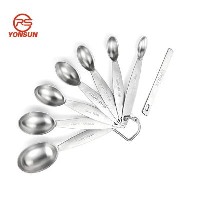 China Sustainable Ellipse 8pcs Oval Shape Stainless Steel Measuring Tools Set Bakeware Set Kitchen Cooking Tools for sale