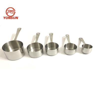 China 5pcs Sustainable Premium Stainless Steel Measuring Cups Set Cooking Tools Bakeware Set Kitchen Tools for sale