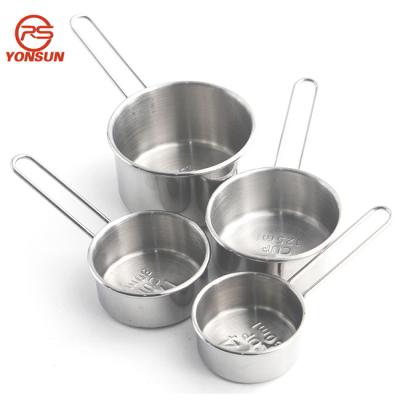 China 4piece Stainless Steel Viable Measuring Cups Set Tools Kitchen Gadget Tools Bakeware Kitchen Cooking Tools for sale