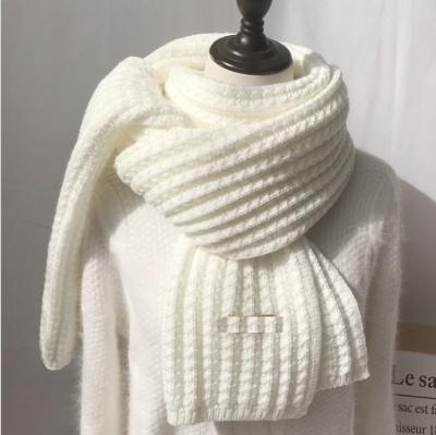 China Keeping Warm Fashion Women Store Large Oversized Knitted Acrylic Chunky Fluffy Scarf Winter Scarf for sale