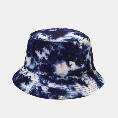 China Fashion Designer Reversible Custom Logo Printed Cotton Tie Dye Fisherman Bucket Hat for sale