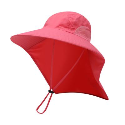 China Sporty Wholesale UV Hat Fisherman Single Vent Sunshade Cycling Mountaineering Caps With String Sun Camping Hat for sale