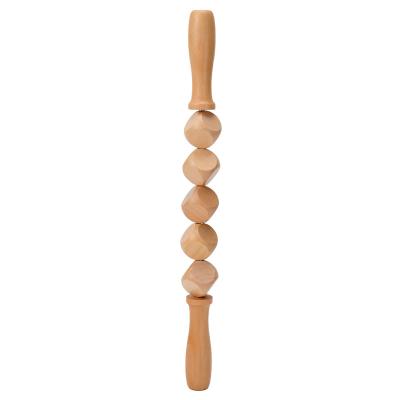 China Body Handheold Cellulite Muscle Release Wood Therapy Tools Wooden Massage Tool Massage Rollers for sale