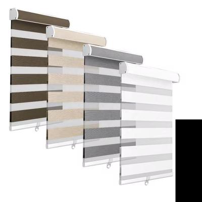 China Contemporary Customized 18/28/38mm Zebra Blinds Blackout Zebra Roller Window Blinds And Curtain Smart Motorized Electric Blinds for sale