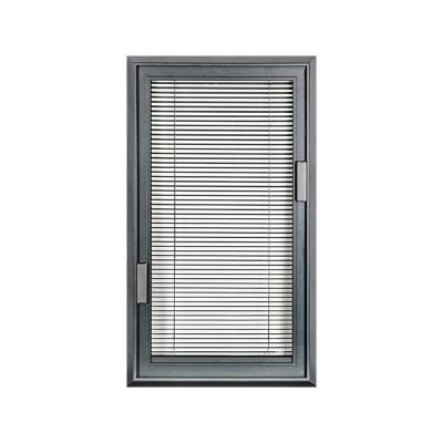 China Workshop Aluminium louver glass window magnetic Curtains And Blinds With Hollow Glass  with remote control windows supplier for sale