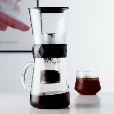 China WITH LID Japanese Wholesale Household Ice Brewer Coffee Maker Ice Drip Coffee Pot Glass Cold Brew Pot Percolators Espresso Coffee Machine for sale