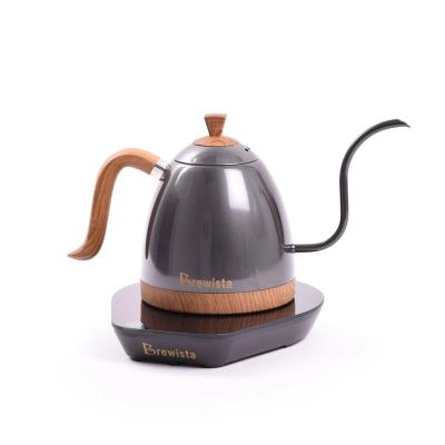 China WITH LID Brewista Mini Electric Smart Fish Pour Over Kettle 600ml 220V Gooseneck Variable Kettle Temperature Control Hand Brew Coffee Pot for sale