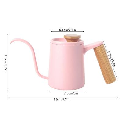 China Sustainable Spout Water Cold Brew Gooseneck Kettle 350ml Long Drip Stainless Steel Vacuum Coffee Teapot Candle Holder for sale