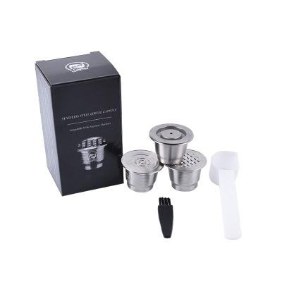 China Transitional Refillable Capsules For Nespresso Coffee Maker Stainless Steel Material Stainless Steel Coffee Filter for sale