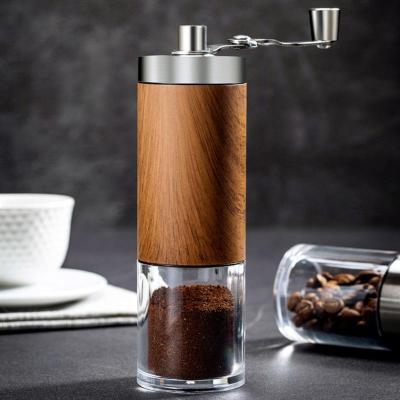 China Who respects the environment. Amazon 304 Stainless Steel Wood Grain Marble Manual Easy Portable Accompanying Coffee Bean Grinder for sale