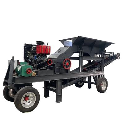 China Factory Supply Quarry Gold Railway Portable Ore Mine Road Hammer Mill Mobile Diesel Crusher With Driver for sale