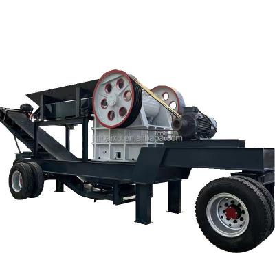 China Construction Road Mining Price Ore Mining Ex Factory Wheel Mounted Jaw Crusher 50tph Stone Crusher Production Line for sale