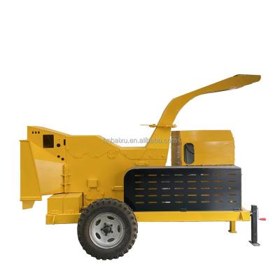 China Park Forestry Factory Price Mobile Diesel Wood Chipper Roller Branch Crusher for sale