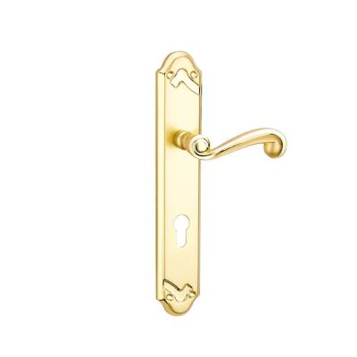 China Lever Lock Handle Door Handle Modern Gold Aluminum Cover for sale