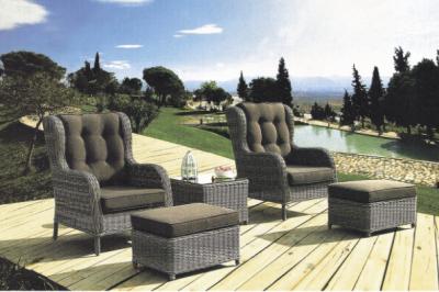 China Dark Grey Leisure Style Rattan Outdoor Furniture With Foot Pedal for sale