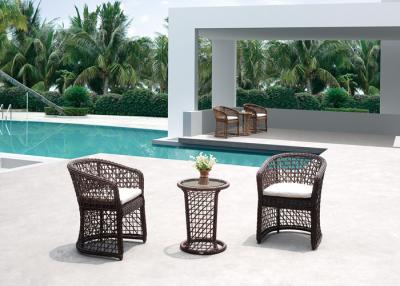 China New Mesh Design Rattan Table And Chairs Set With Water Resistant for sale