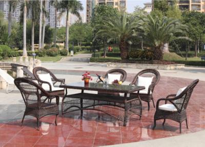 China Stylish Mesh Design Outdoor Rattan Furniture With Store Table for sale