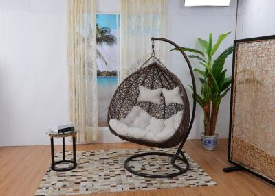 China 2 Seater Garden Swing Outdoor Rattan Swing Chair with Aluminum Frame for sale