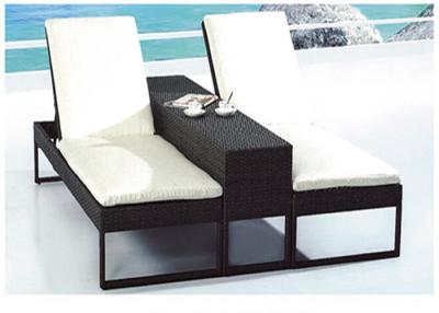 China Double Rattan Sun Lounger for sale