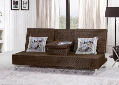 China Stackable Living Room Furniture PE Rattan Sofa Bed Wear Resistant for sale