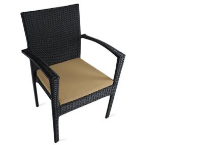 China Black Ordinery Outdoor Rattan Chairs , Waterproof Wicker Rattan Stool for sale