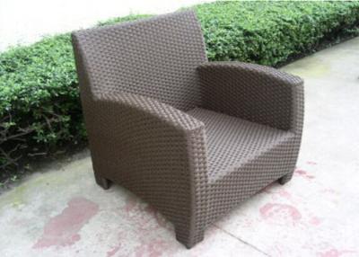 China Dark Grey Endurable Plastic Rattan Chair Indoor Garden Furniture for sale