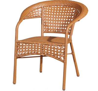 China Fashion Yellow Aluminum and PE Rattan Chair Living Room Furniture for sale