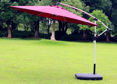 China Dunkelrote Sun-Regenschirm-Garten-Sonnenschirme im Freien mit Aluminium-Polen zu verkaufen