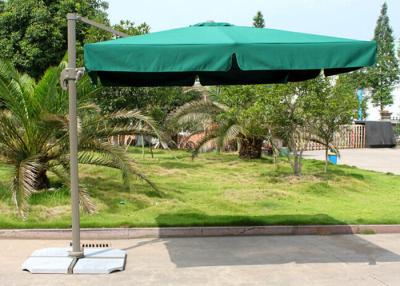 China Commercial Square Parasol Outdoor Sun Umbrella With 360 Degree Foot Pedal for sale