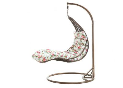 China Mermaid PE Rattan Hanging Swing Chair , Hanging Indoor Rattan Swing Chair for sale