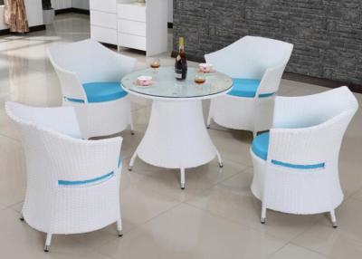 China 4 Seater PE Rattan Table And Chairs Set Outdoor / Indoor BBQ Furniture for sale