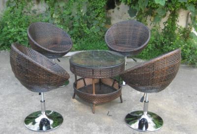 China Cheap Wicker Bar Set 4 Seater Rattan Bar Sets With Store Table for sale