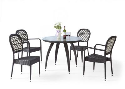 China Claw Leg Table Outdoor Rattan Furniture Rattan Dining Set for Restuarant for sale