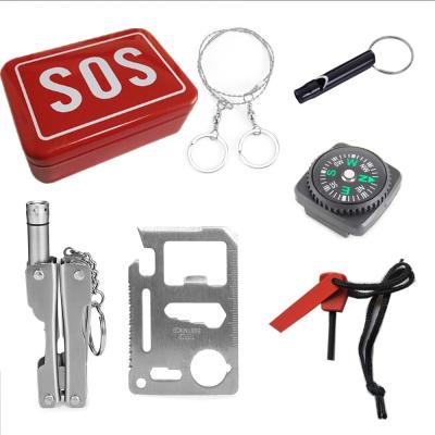 China Outdoor Survival Professional Portable Outdoor Camping Hiking SOS Emergency Climbing Survival Kit for sale