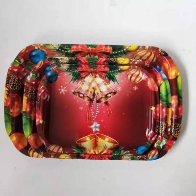 China Modern Plain High Quality Non-slip Outdoor Kitchen Plastic Serving Trays Fast Food Trays Rectangle for sale