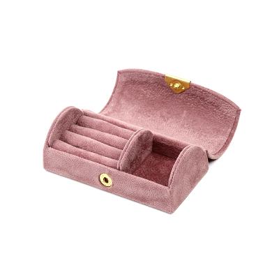 China Small Girls Fashionable Rings Earrings Travel Jewelry Box Portable Travel Necklaces Jewelry Packaging Box for sale