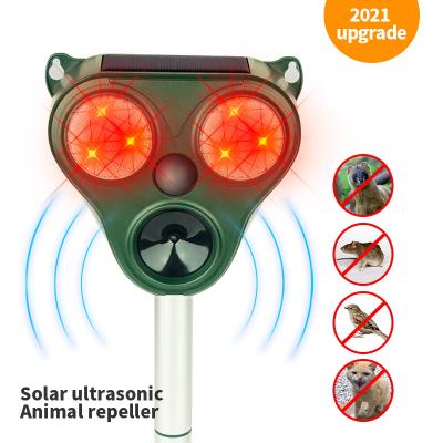 China Sustainable OEM Factory Led Light Solar Ultrasound Electric Birds Scare Control Equipment Animal Cats Anti Repellent For Outdoor for sale