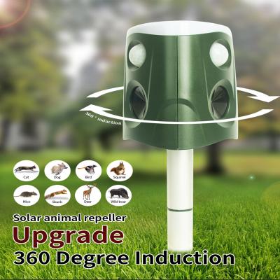 China OEM New Arrival Factory Patent 2022 Solar Powered Outdoor Tri Face 360 ​​Viable Smart Ultrasonic Animal Reflector For Garden for sale