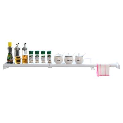 China New Sale Detachable Lengthened Window Sill Spice Organizer Home Plastic Rack Kitchen Spice Holder for sale