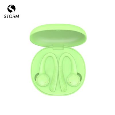 China Hot Selling Blue Earphone Mic In Ear Wireless Ear Hook Tooth 5.0 Sports Headset for sale