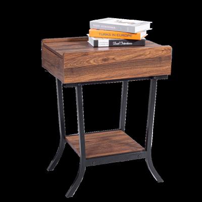 China (Other) Adjustable Rattan Bedside Set Marble Side Glass Wood End Table for sale