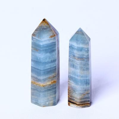 China Wholesale Natural Healing Crystal Stones Raw Gemstone Healing from Europe Polished Wand Onyx Blue Tower Crystal Crafts Quartz Points For De for sale